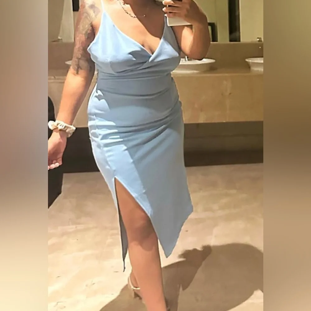 Hello Molly Sky Blue Midi Dress - Picture 3 of 3